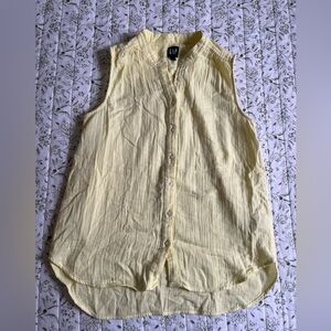 Gap Cotton Gauze Sleeveless Button Blouse